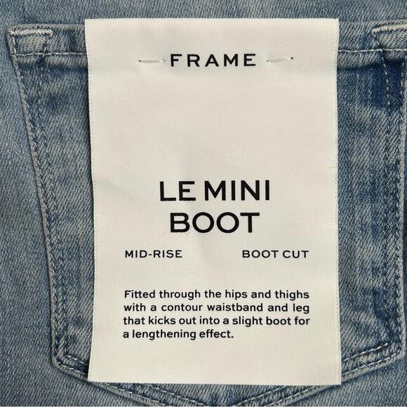 FRAME Le Mini Boot Slit Galestone Wash 26 NWT - Picture 9 of 16